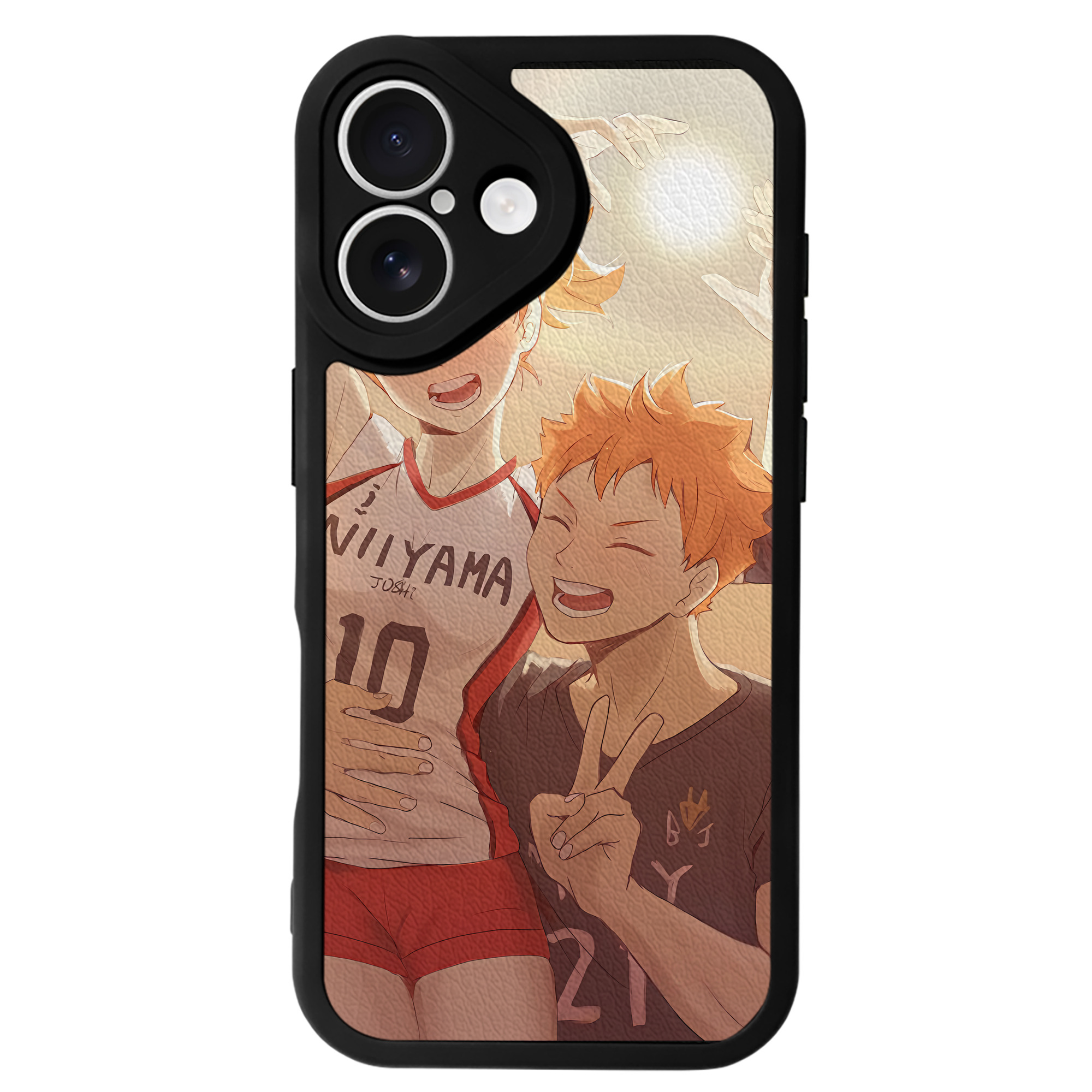（画像用） ハイキュー!! Haikyu!! 【iPhone 16シリーズ対応】シリコンスマホケース（レザー調） 材質：シリコン